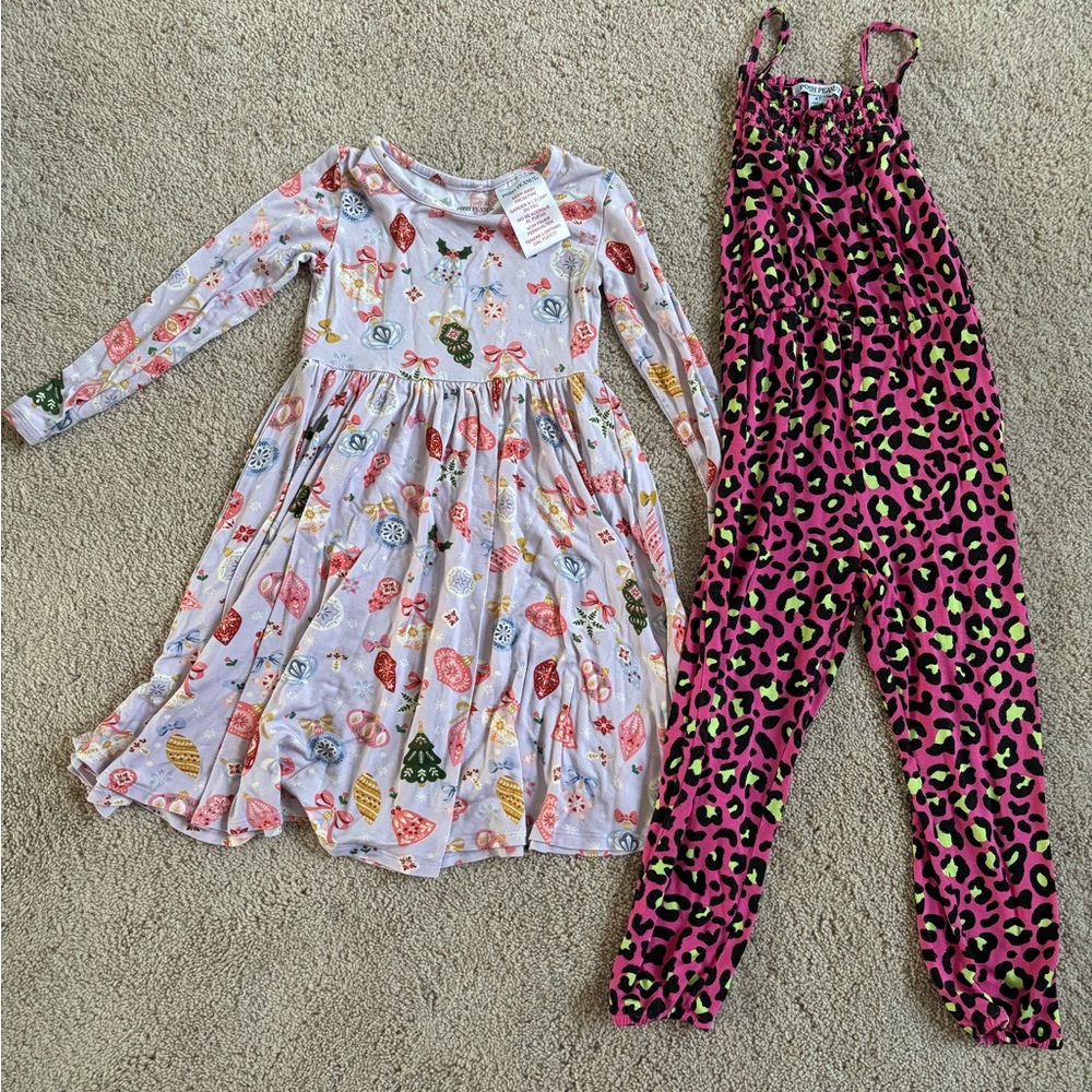 Posh Peanut 4T bundle jumpsuit and dress